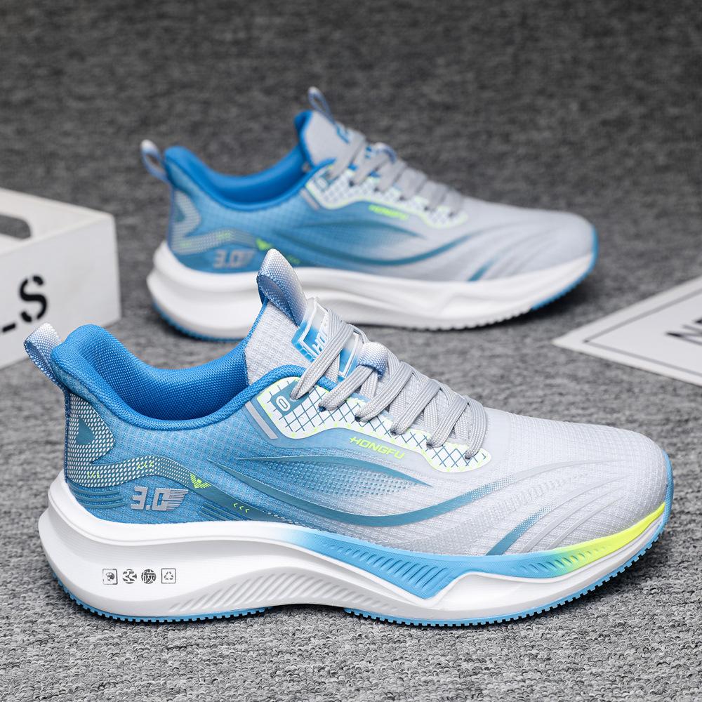 

Летняя мужская обувь спортивная версия кроссовки летящий тканый дышащий спорт студенческий полый сетчатый мягкая подошва амортизирующая обувь 44 небесно-голубой