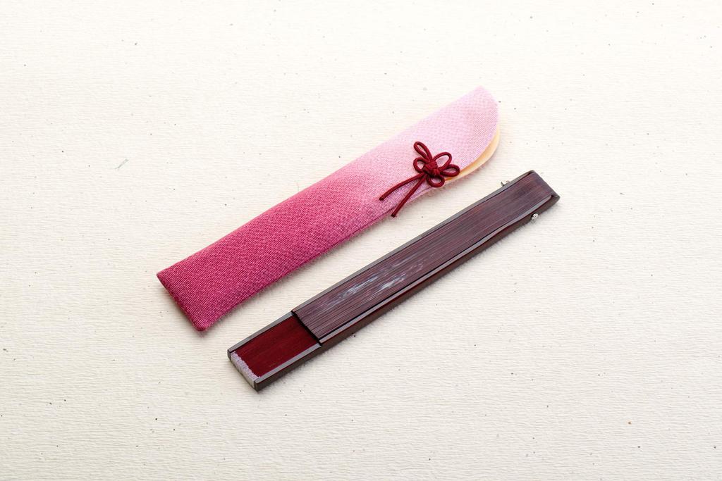 Kyoto Geibido Folding Fan Gradient Japanese Made In Japan Case, 22.5cm, Design, Women's, Item, (Black)