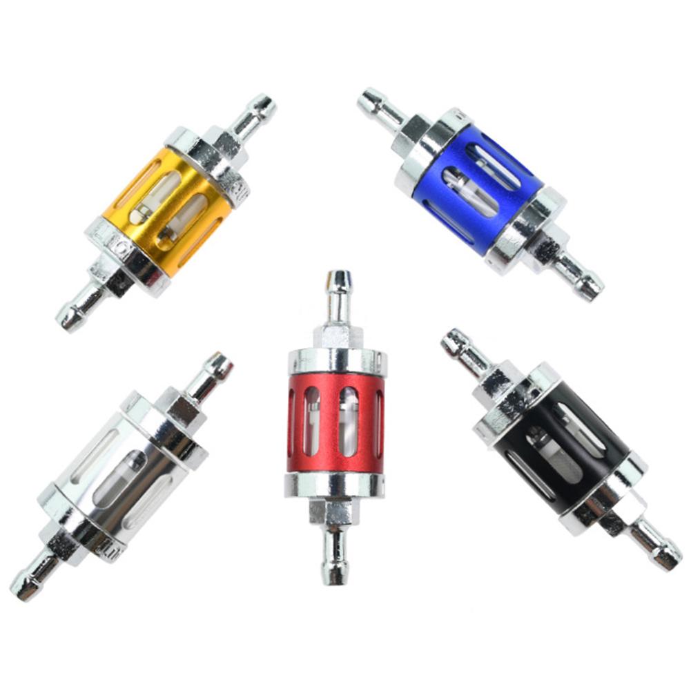 Universal 8mm Motorcycle Gas Fuel CNC Alloy Glass Motorcycle Gasoline Oil Filter Aluminum Motor Accessories