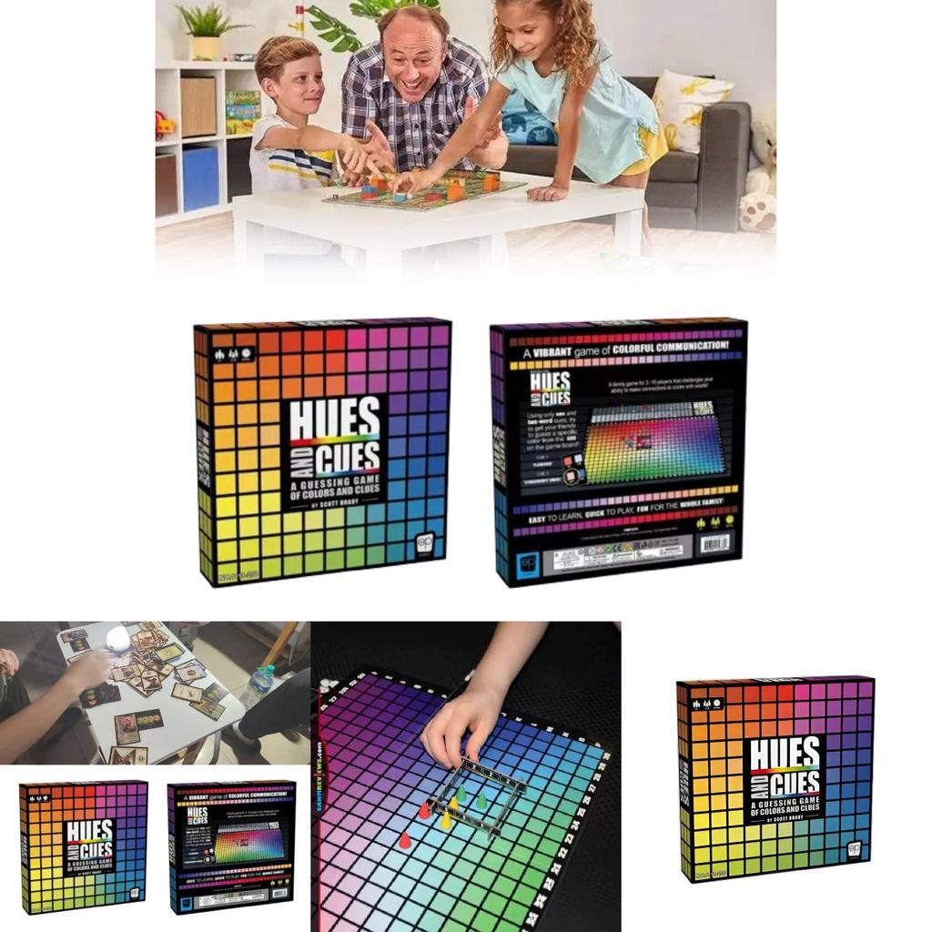 Hues And Cues A Guessing Game Of Colors Clues Puzzle Toy With Plastic Components For Family And Party Activities