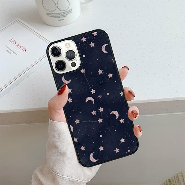 Sun Moon Stars Phone Case For iPhone 17 Air 13 12 14 15 16  Cover For Apple 14 15 16 Pro Max 6S Plus Coque