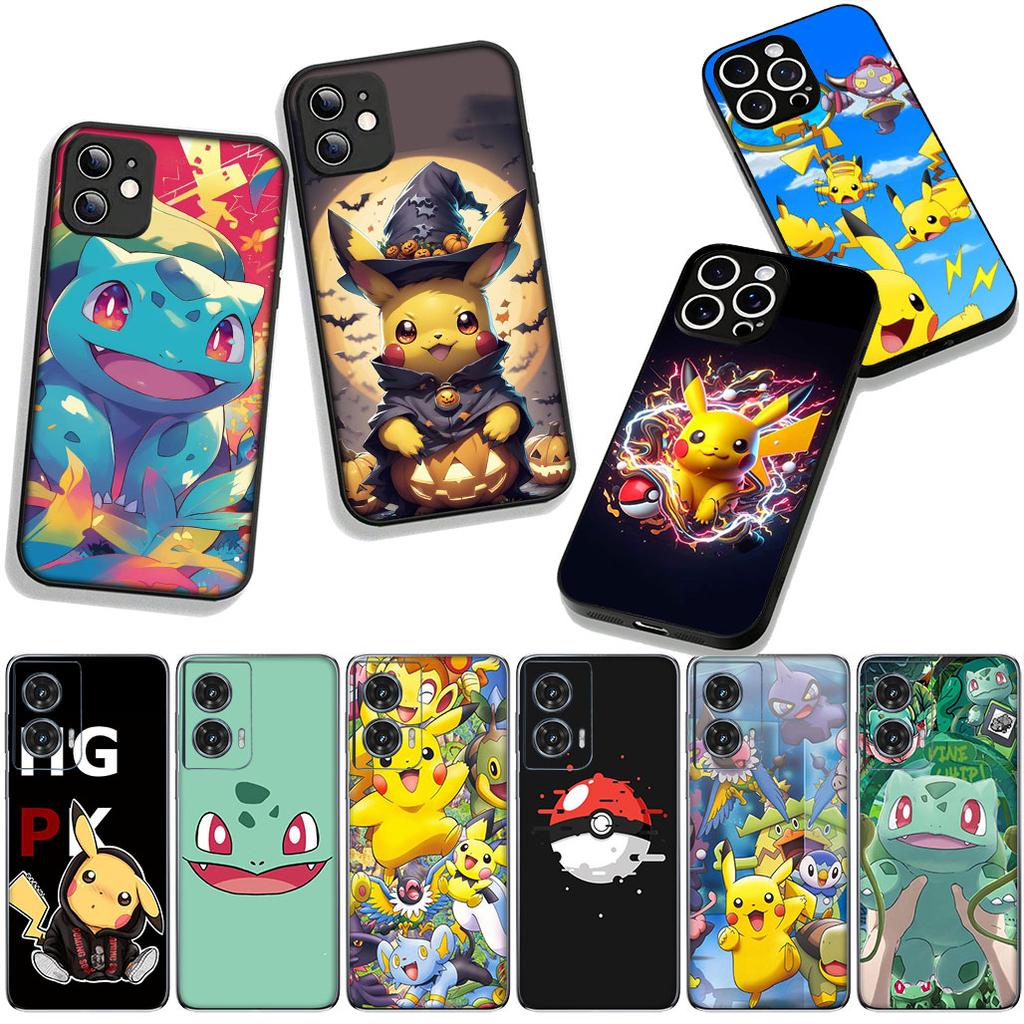 Bulbasaur P-Pokemons P-Pikachus Squirtle for Motorola Moto G54 G05 G24 G75 G85 G15 G57 G86 Power Edge 50 30 Fusion neo Pro Case