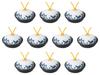 Set of 10 Blue and White Octopus Arabesque Kaiseki Pots X Kaiseki Pots with Reinforced Direct Setomonohonpo (Small) [14.2 7cm] Lids, Heat,