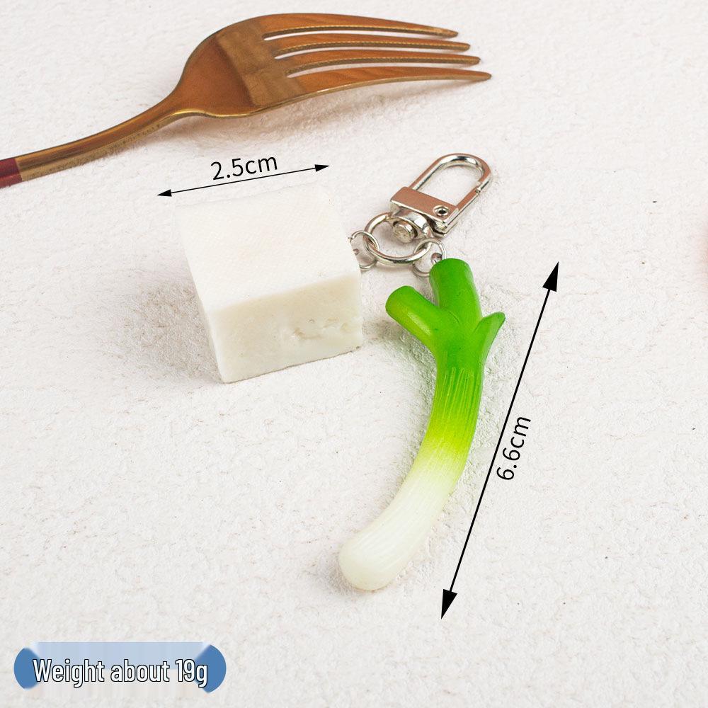 Miniature Food Keychain: Fruit, Vegetable & Beef DIY Backpack Pendant Toy