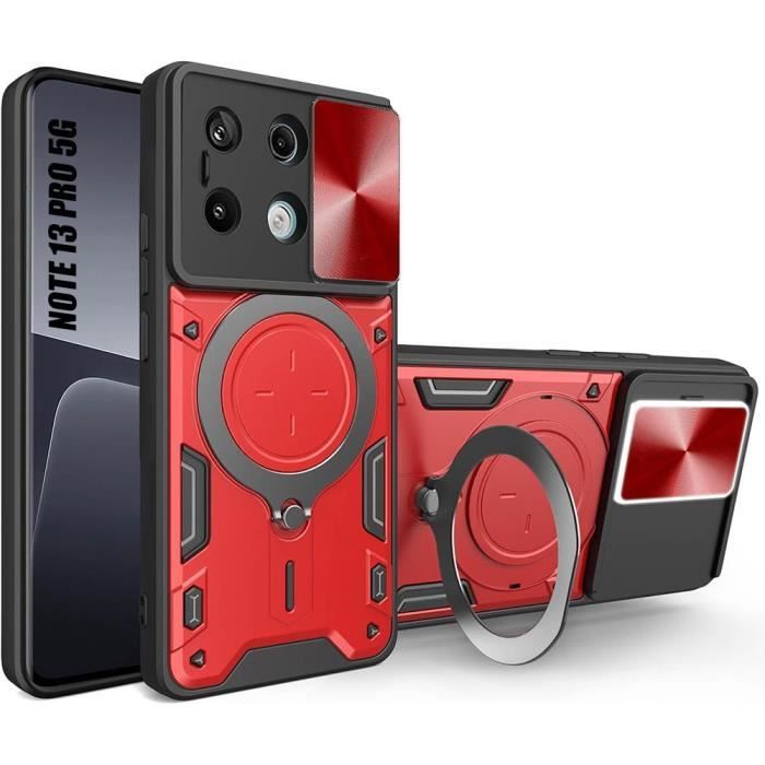 Case - E.F.CONNECTION - for Xiaomi Redmi Note 13 Pro 5G - Rigid - Shockproof - Rotating Ring Holder