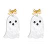 1 Pair Halloween Earrings Pumpkin Ghost Spider Charm Drop Earrings Women Hook Earrings Spooky Jewelry