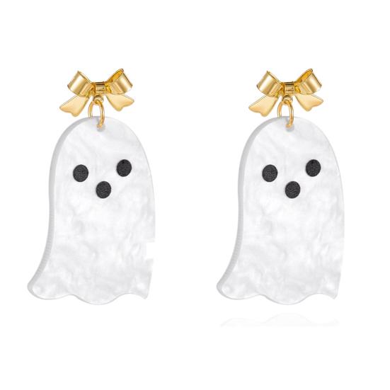 1 Pair Halloween Earrings Pumpkin Ghost Spider Charm Drop Earrings Women Hook Earrings Spooky Jewelry