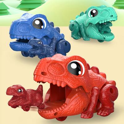 Baby Care Gift for Boys Souptoys Children Catapult Vehicle Parent-child Interaction Toy Car Inertial Taxiing Dinosaur Shape