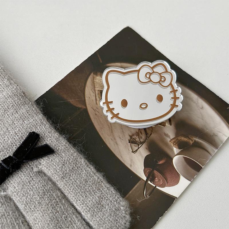 Color Lines Kt Cat Mirror Mobile Phone Airbag Bracket Wind Back Sticker Retractable Lazy Desktop Bracket