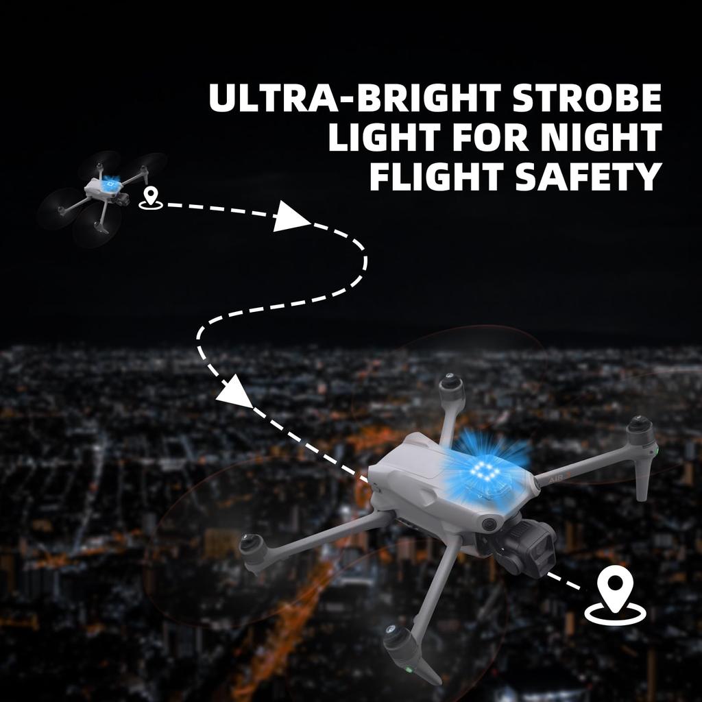 Motorcycle Strobe Light 7 Color LED Anti-Collision Bike Night Flying Warning Signal Light Drone Wireless Remote Control Light