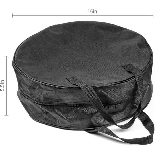 Round Cable Organizer Bag - Heavy Duty Water Resistant Cable Management Storage Bag - Perfect for Jumper Cables, RV Sewer Pipe, EV Charging Cord