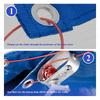 130FT Pool Closing Tool Cable and Heavy-Duty Winch Red Plastic-Coated Steel Cable for Above Ground Swimming Pool Winter Safe
