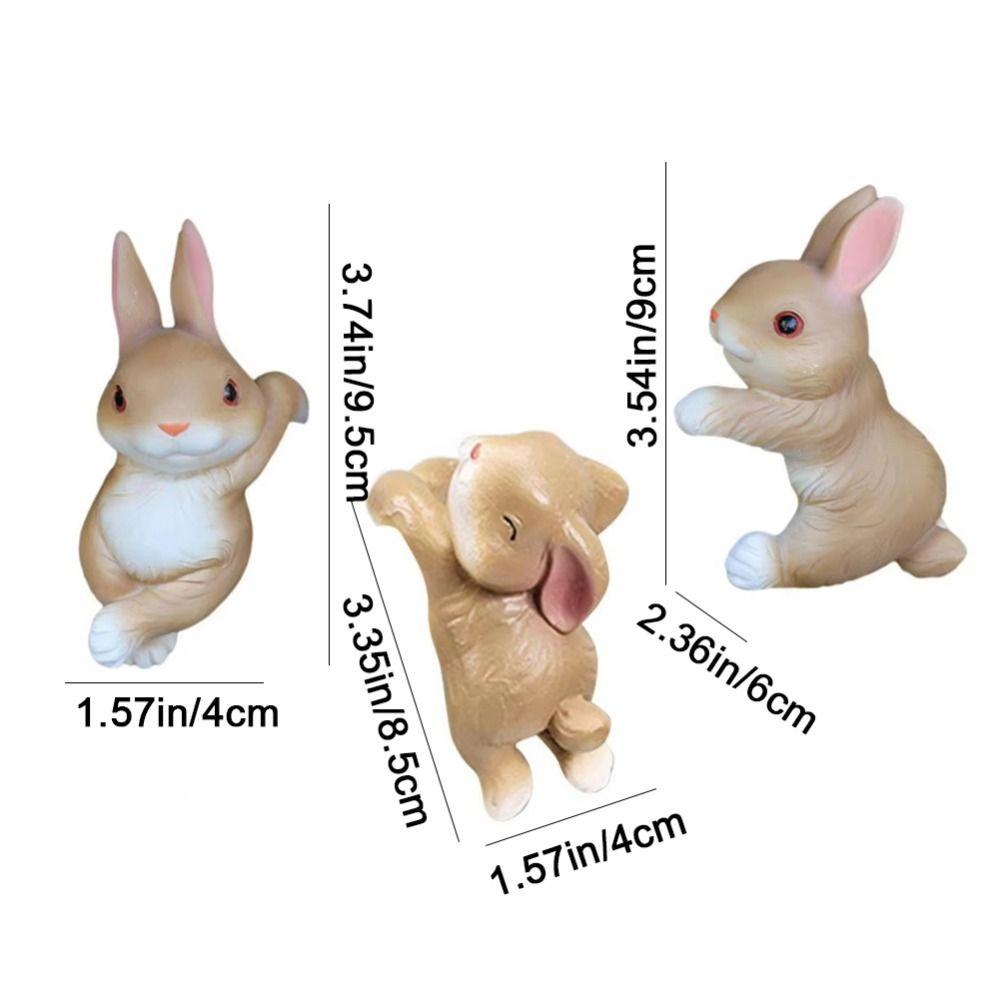3PCS Cute Hanging Pot Bunny Resin Bunny Plant Holder Creative Rabbit Pot Hangers  Fish Tank
