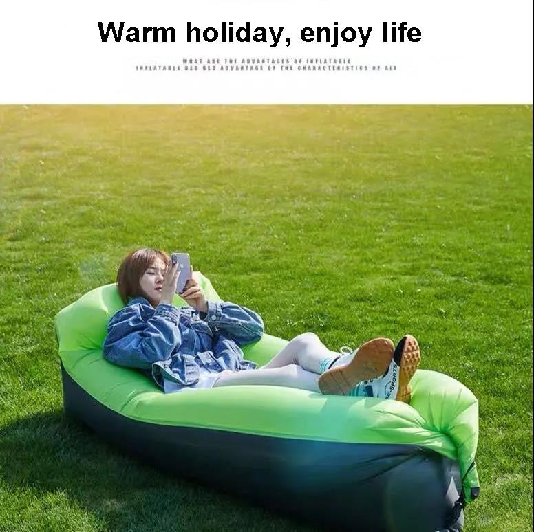 Tragbare Outdoor Faule Aufblasbare Sofa Camping Aufblasbare Bett Park Luft Bett Isomatte