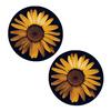 Huaqianguhh 2PCS Car Coasters, Decorative Silicone Non-Slip Auto Accessories, Reusable Stain-Resistant Thermal Pads, for Home Bar Kitchen