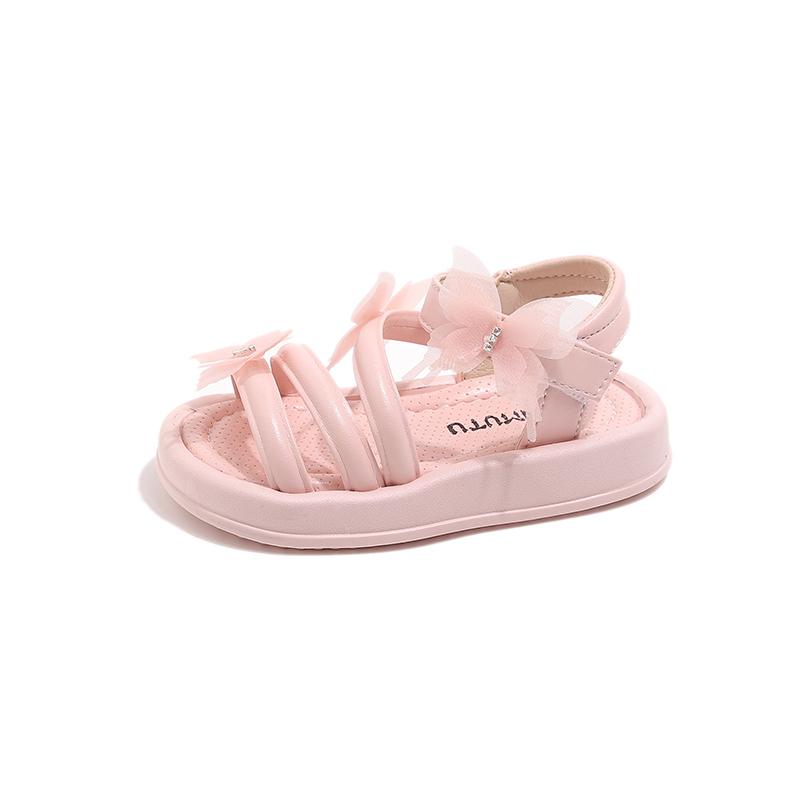 

Summer new children s soft-soled Roman flip-flops for girls, stylish princesses, and beach shoes for middle and older kids 25