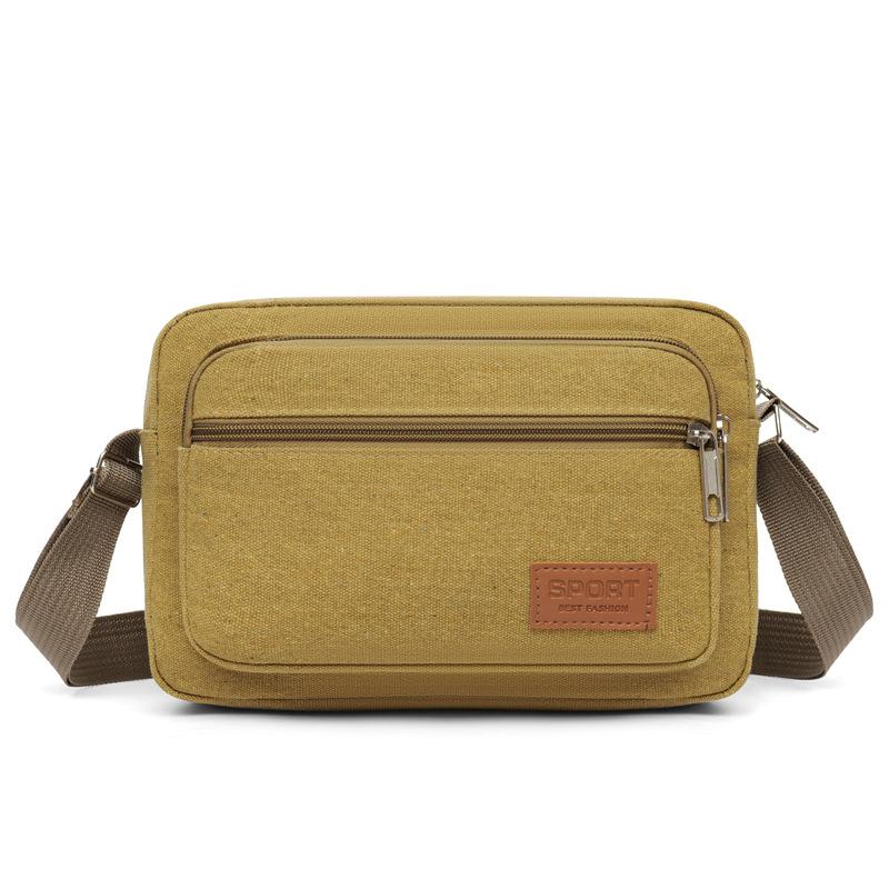 

TS JYL laptop bag,Multi-Layer Business Bag Canvas Crossbody Shoulder Casual Small Square OneSize серый