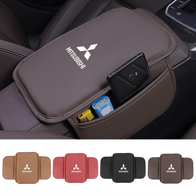 gzbf5 PU Leather Car Armrest Box Mats Auto Center Console Covers for Mitsubishi Outlander ASX Fortis Lancer Pajero Sport Eclipse Cross
