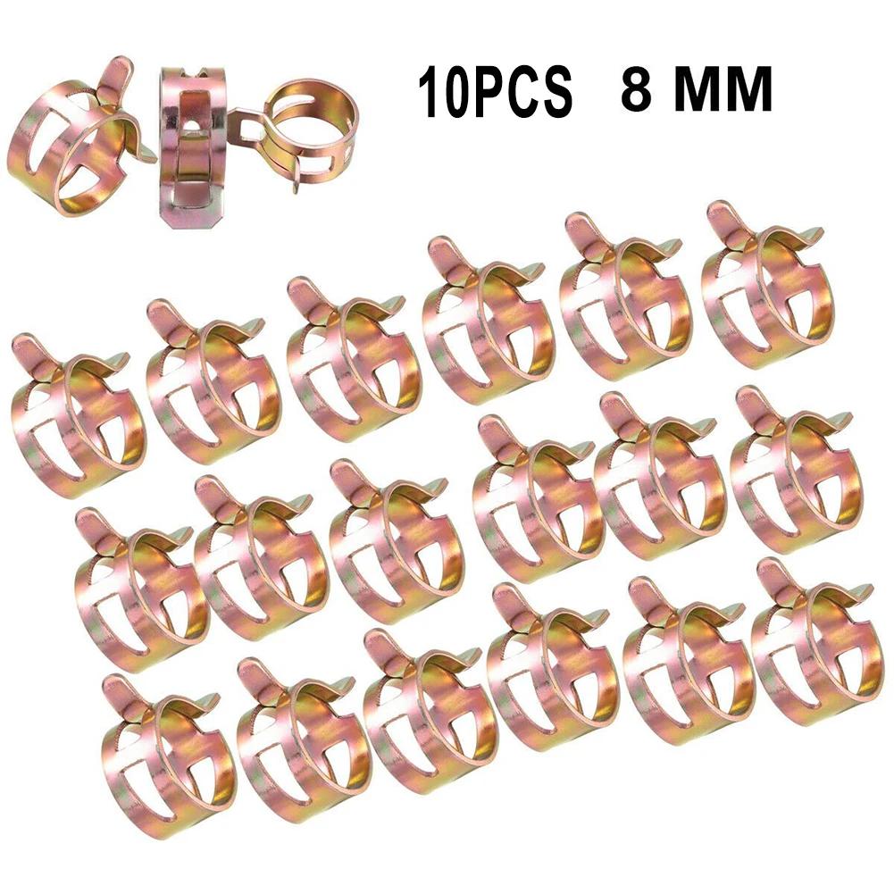 10Pcs 5-16mm For Choose Fuel Spring Clip Vacuum Silicon Hose Clamp Autos Spring Clip Fuel Oil Water Tube Clamp