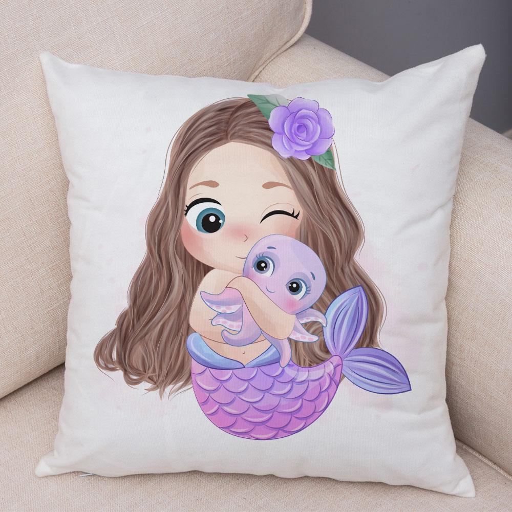 

Милая наволочка для девочек и кошек, Декор, милый мультфильм, детская подушка, чехол для детской комнаты, диван, домашний автомобиль, 45x45 см