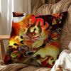 Fire S-Spirit Cookie Run Square Double-Sided Printed Pillow Case Sofa Cushion Cover Bedroom Bedside Decor