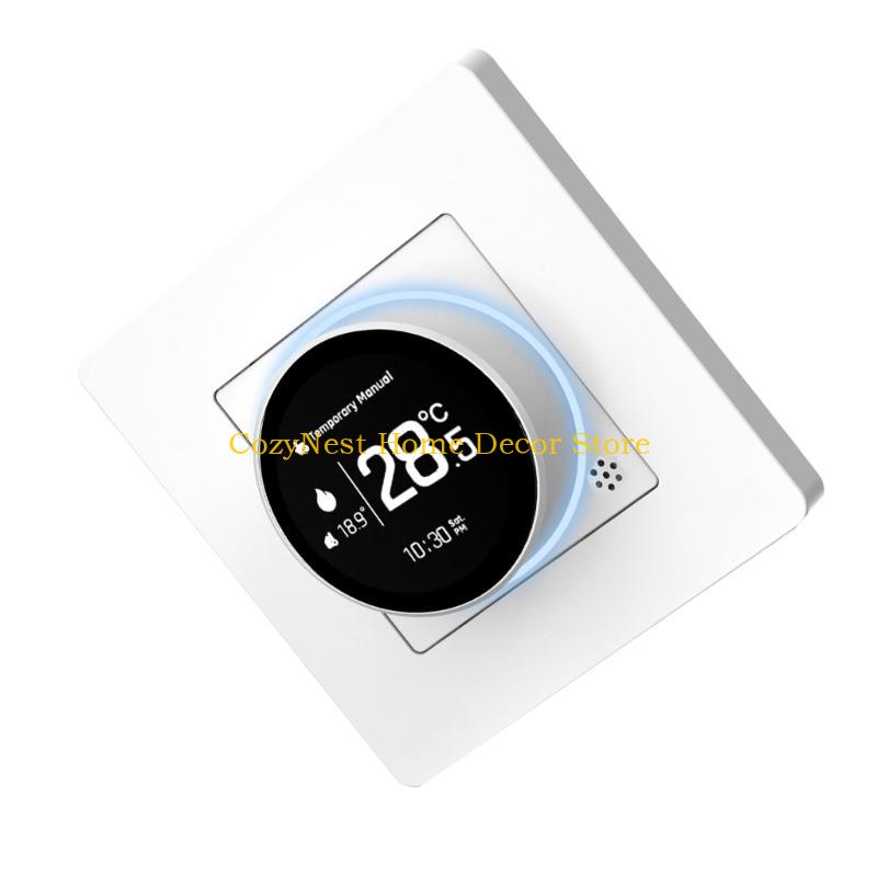 92MF Upgrades Knob Thermostat Intelligent Heating Thermostat Simple for Efficient Underfloor Heating Control In Modern Homes