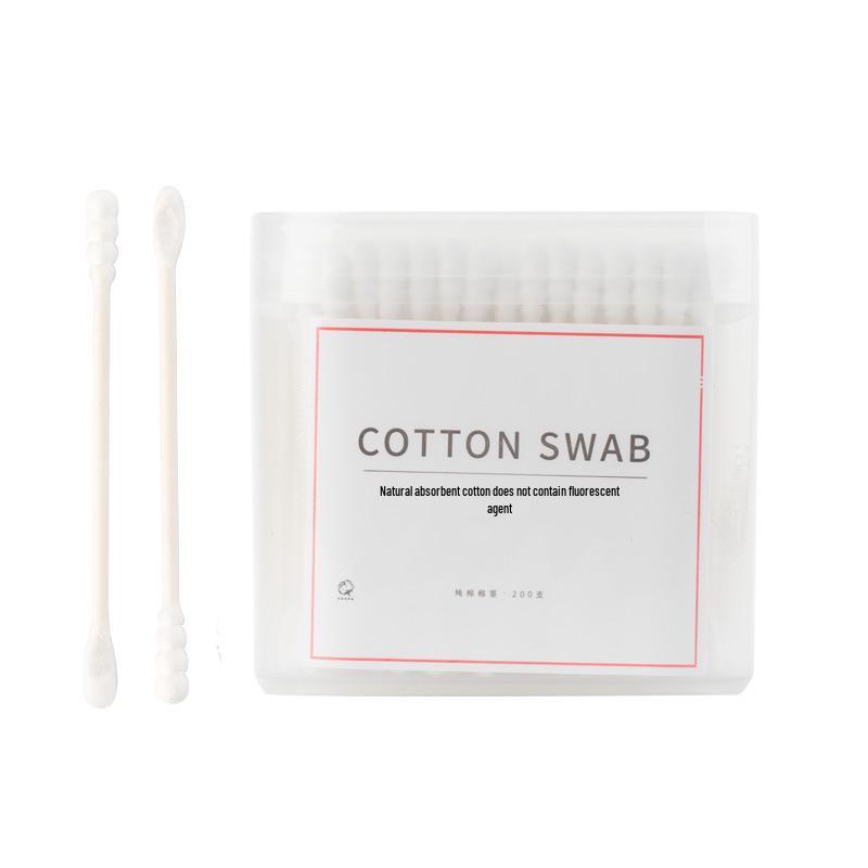 

Двусторонние бумажные палочки с хлопковыми наконечниками для чистки ушей и макияжа, стиль зубочисток, коробка 200 штук. 200 Pieces