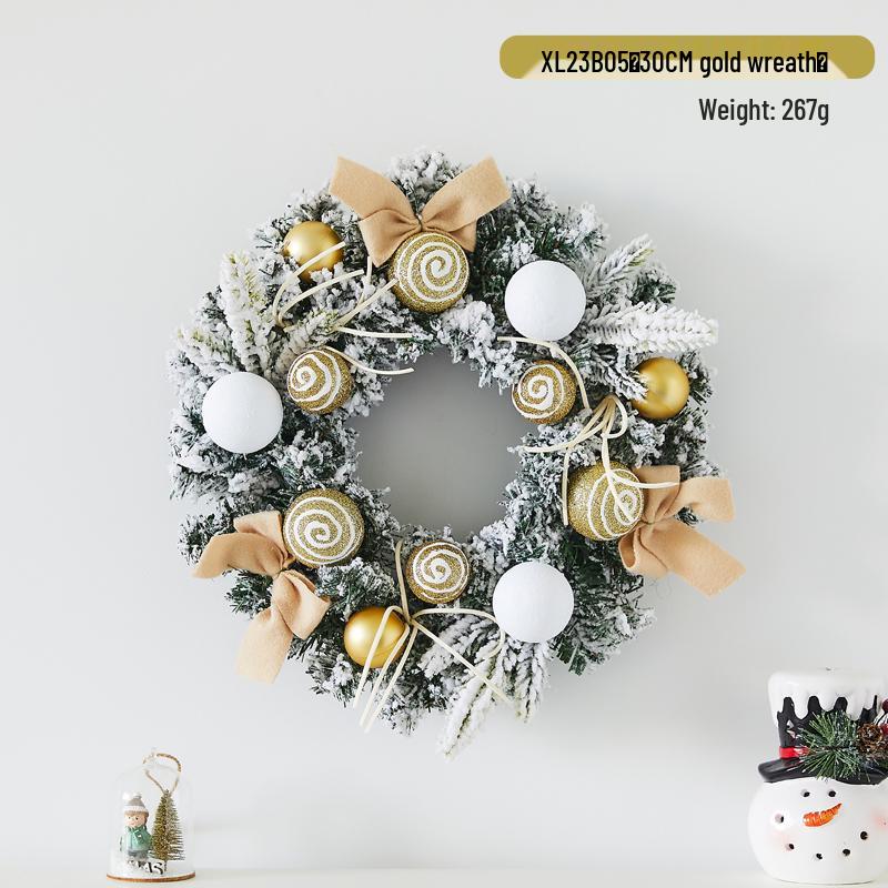 

Creative Christmas Door & Window Wreath - Rattan Wall Hanging Ornament for Holiday Decor