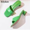 Fashion Eilyken Summer Brand Slippers Women Outdoor Beach Flip Flop Open Toe Flat Casual Low Heel Leisure Sandal Female Slides