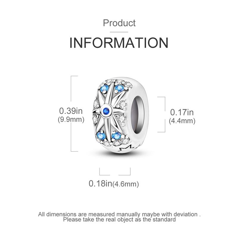 Charms Copper Blue Starlight Rubber Stopper Beads Fit Plata Original Bracelets Women Jewellery Making Diy Gifts