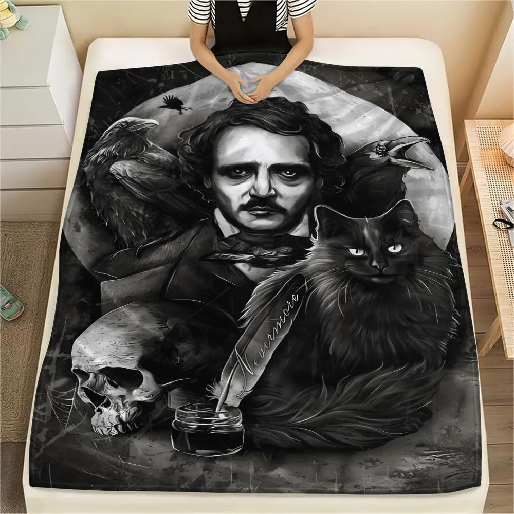 1pz Coperta in Flanella con Stampa di Edward mani di forbice, Alta qualità per Tutte le Stagioni, Decorazione per la Casa, Calore e Comfort, Perfetta per Regali di Natale
