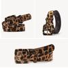 Leopard Print Business Waist Belt Casual Waistband Fashion Suede Leather Belt  For Women