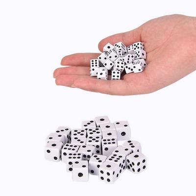 50 יח'\חבילה 8 מ"מ קוביות למשחקי לוח בר הימורים סט אביזרי מסיבה למועדון