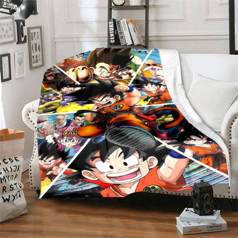 Super Saiyan Blue Goku Blanket Home Decor Soft And Comfortable Gift Machine Washable Sheet