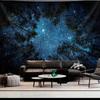 2D Starry Forest Tapestry Night Sky Through Pine Tree Canopy Wall Decor