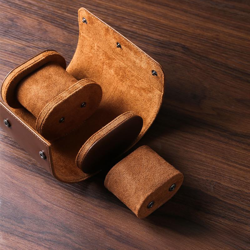 Tragbare Aufbewahrungsbox für Uhren aus PU: Staubdichtes und sturzsicheres Reiseetui mit 3 Fächern für mechanische Uhren.