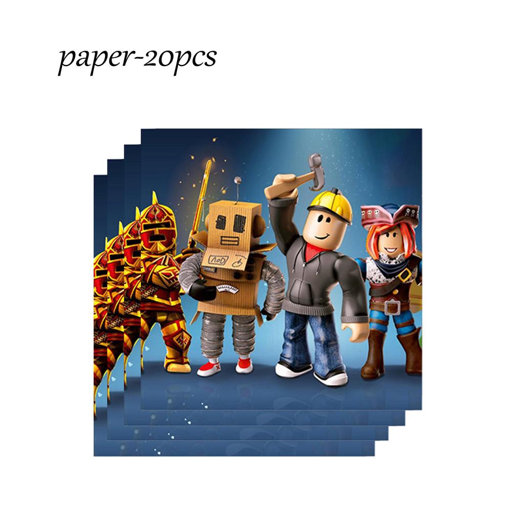 10/20/30/50 Peças tema Roblox papéis para celebração de data de nascimento Sacola para Presentes Doces Sacola de Lembrancinhas projetada para Crianças Data de Nascimento Sacolas Surpresa Chá de Bebê