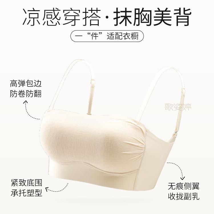 New beautiful back underwear, women gather small breasts, summer thin new tube top, chest wrap, anti-light