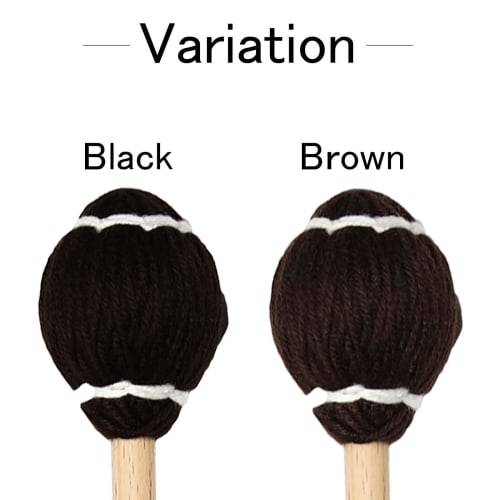 Silver & Style Marimba Mallets, Soft Xylophone Drumsticks, Yarn, Beginner Practice Percussion Instrument (Black)