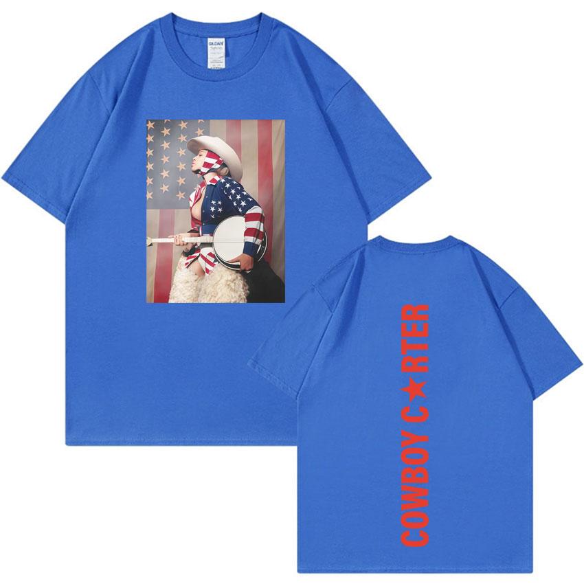 Beyonce Cowboy Carter Trendy Tour Print Tshirts Mens High Quality Oversized Aesthetic Summer Casual Tee Shirts Unisex Fans Gift
