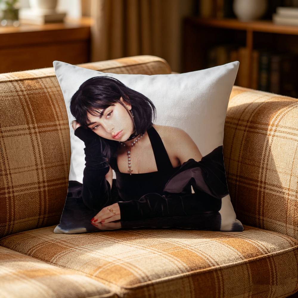 CCharli XCX Retro Pop Style Pillow Case Pattern Printed Pillowcase For Living Room Sofa Cushion Cover