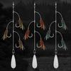 1Set With Hooks Artificial Fly Fishing Lure Set Anti-Rust With Throwing Aids Bionic Fly Fishing Bait Portable Angling Gear