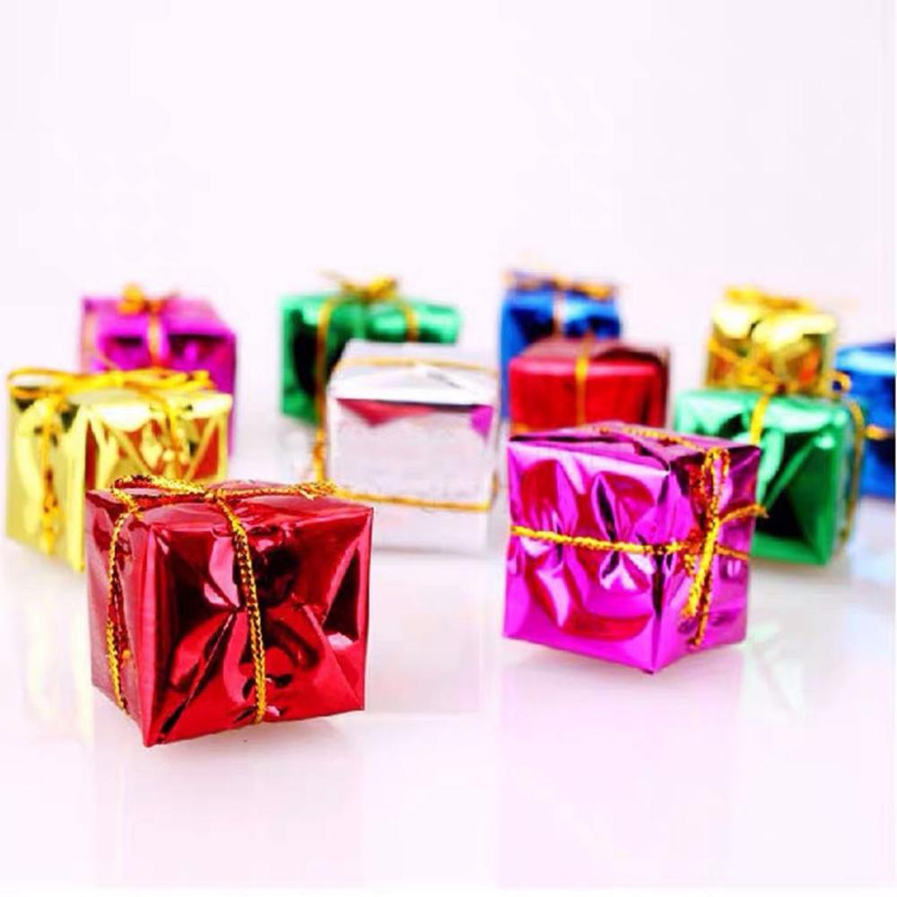 Colorful Small for Hanging Foam Gift Box Xmas Tree Ornaments Home Decoration Christmas Pendants