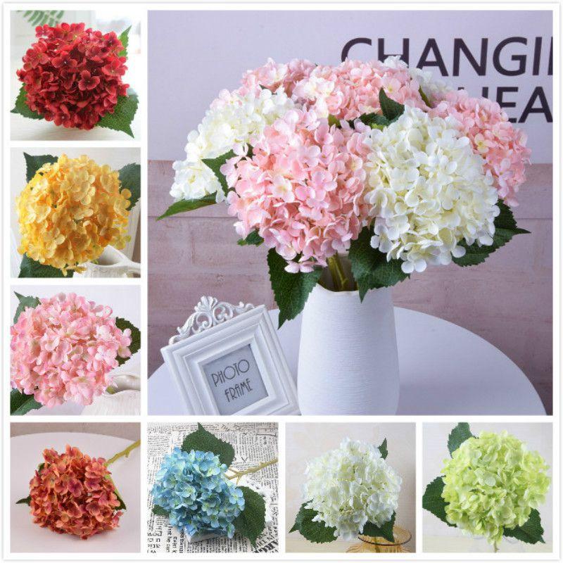 Elegant Faux Artificial Silk Hydrangea Bouquet For Stunning Home And Wedding Decor