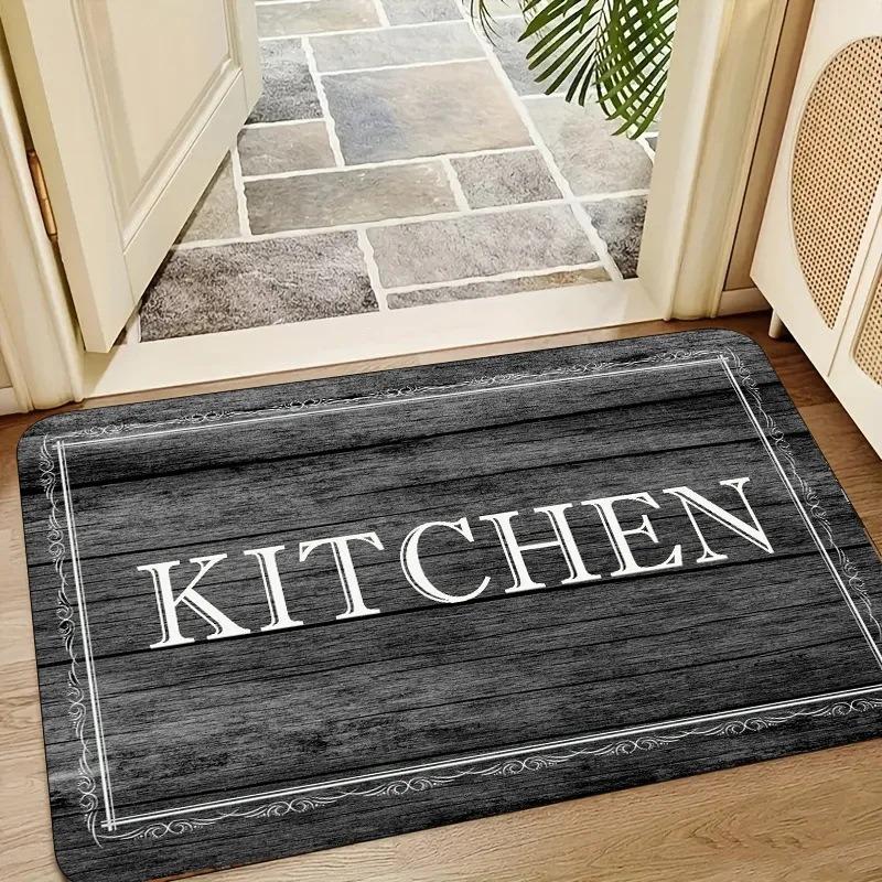 Küchenmuster Kleiner Teppich Boden Fußmatte Rutschfest Weich Modern Stilvoll für Wohnzimmer Eingang Schlafzimmer Dekor INS