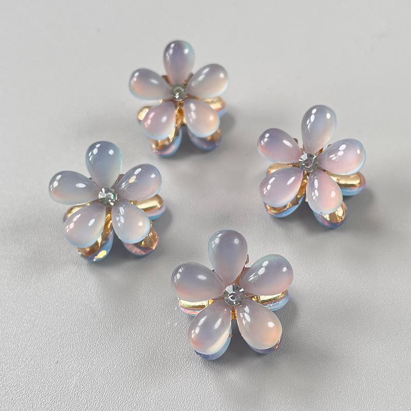Mini Fiore Estivo Metallico Piccolo Clip a Pinza Nuovo Petalo Fermaglio per Capelli da Donna Clip per Frangia Clip Laterale per Capelli Accessori per Capelli Donna