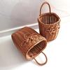 Space Saving Handwoven Storage Basket Plastic Wall Hanging Basket Sundries Organizer  for Kitchen