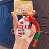 Cute Christmas Themed Pu Keychains Cartoon Designs Sturdy Lanyard Perfect For Holiday Gifting Bag Decor Daily Use
