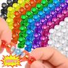 100 Stuks Kleurrijke Sterke Neodymium Koelkastmagneten Duimnagels Whiteboard Koelkast Sticker Kantoor Magnetische Duimnagels