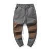 New Autumn/Winter Fashion Brand American Retro Panel Contrast Color Tie Leggings Loose and Versatile Handsome Casual Men's Pants